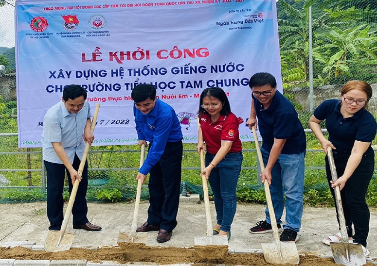 Khởi công xây dựng hệ thống giếng nước cho trường Tiểu học Tam Chung