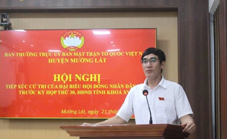 Trưởng Ban Nội chính Tỉnh ủy Nguyễn Ngọc Tiến phát biểu tại hội nghị.
