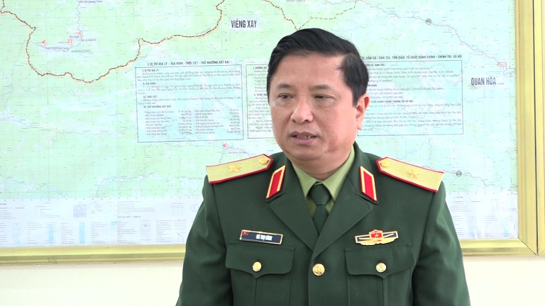 Thiếu tướng Hà Thọ Bình - Phó Tư lệnh, Tham mưu trưởng Quân khu IV động viên cán bộ chiến sỹ các đơn vị LLVT