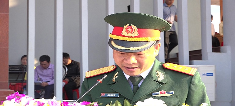 Thượng tá Đặng Xuân Thu, Chỉ huy trưởng Ban chỉ huy quân sự huyện công bố quyết định của Chủ tịch UBND tỉnh về chỉ tiêu giao quân năm 2019 của huyện