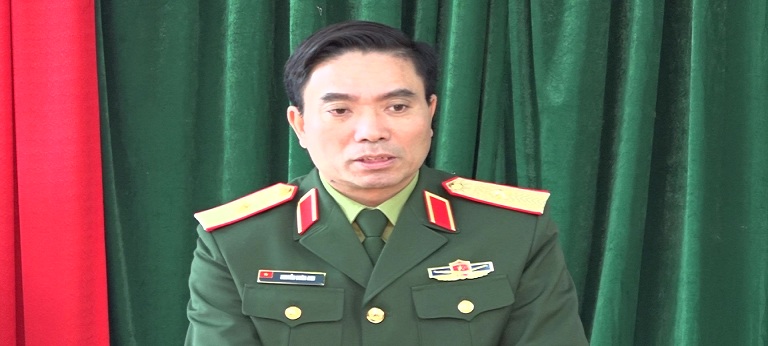 Tư lệnh Quân khu 4, Thiếu tướng Nguyễn Doãn Anh, Tư lệnh Quân khu 4 phát biểu chỉ đạo tại buổi làm việc với huyện
