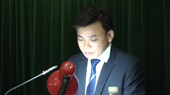 Đồng chí Hà Văn Ca, Tỉnh ủy viên, Bí thư Huyện ủy thông tin một số kết quả nổi bật của huyện Mường Lát