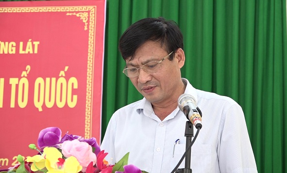 Đồng chí Nguyễn Văn Bình - Phó Bí thư Huyện ủy, Chủ tịch UBND huyện, Trưởng ban chỉ đạo 138 cấp huyện phát biểu tại Ngày hội