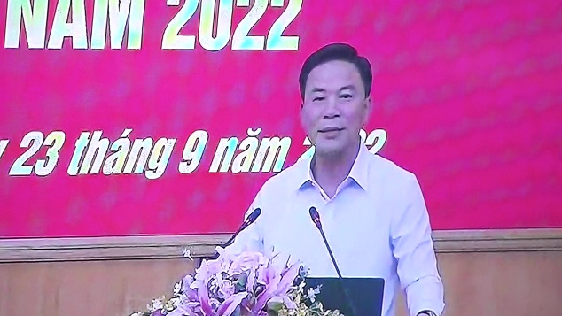 Bí thư Tỉnh ủy Đỗ Trọng Hưng phát biểu kết luận hội nghị.