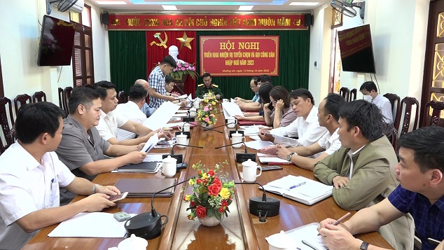 Toàn cảnh Hội nghị triển khai công tác tuyển quân năm 2023