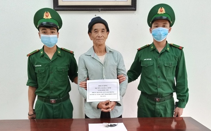 Đối tượng Giàng A Sinh tại cơ quan điều tra