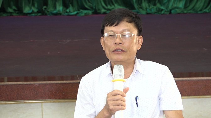 Báo cáo viên truyền đạt các nội dung tại lớp tập huấn