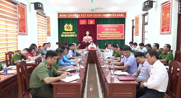 Điểm cầu trực tuyến Công an huyện Mường Lát