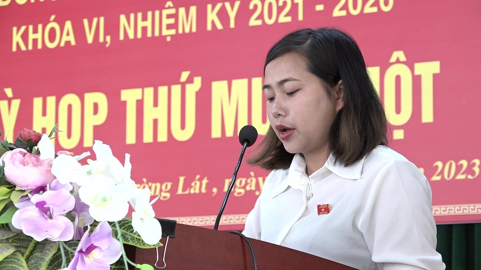 Đại diện Tổ đại biểu HĐND tỉnh thông báo kết quả kỳ họp thứ 14, HĐND tỉnh.