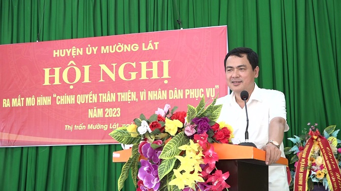 Đồng chí Triệu Minh Xiết, Phó Bí thư Thường trực Huyện uỷ phát biểu chỉ đạo và giao nhiệm vụ tại hội nghị