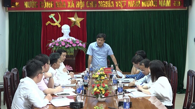 Đồng chí Nguyễn Tuấn Tưởng, Phó Ban Ban Văn hoá - Xã hội, HĐND tỉnh phát biểu kết luận buổi làm việc.