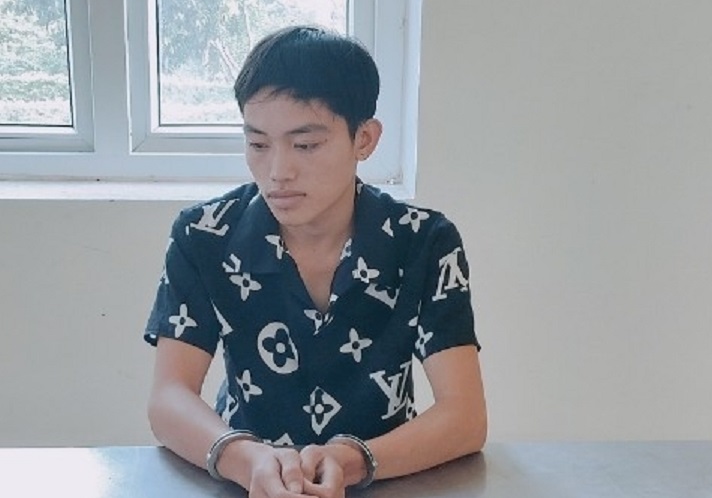 Đối tượng Vi Văn Nhiên tại cơ quan điều tra.