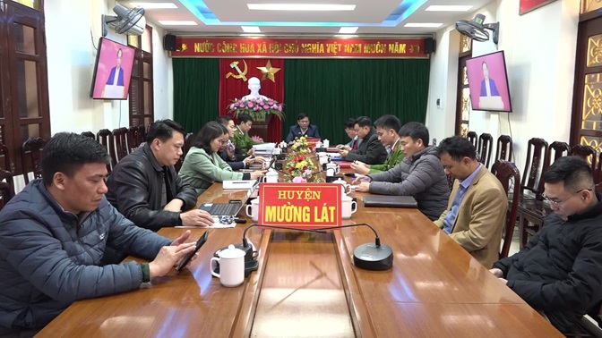 Hội nghị tại điểm cầu huyện Mường Lát